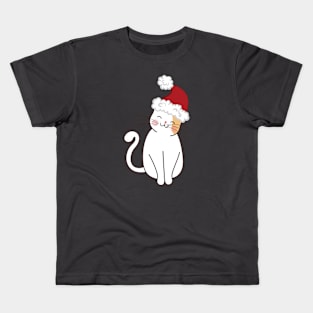 Cat santa Kids T-Shirt